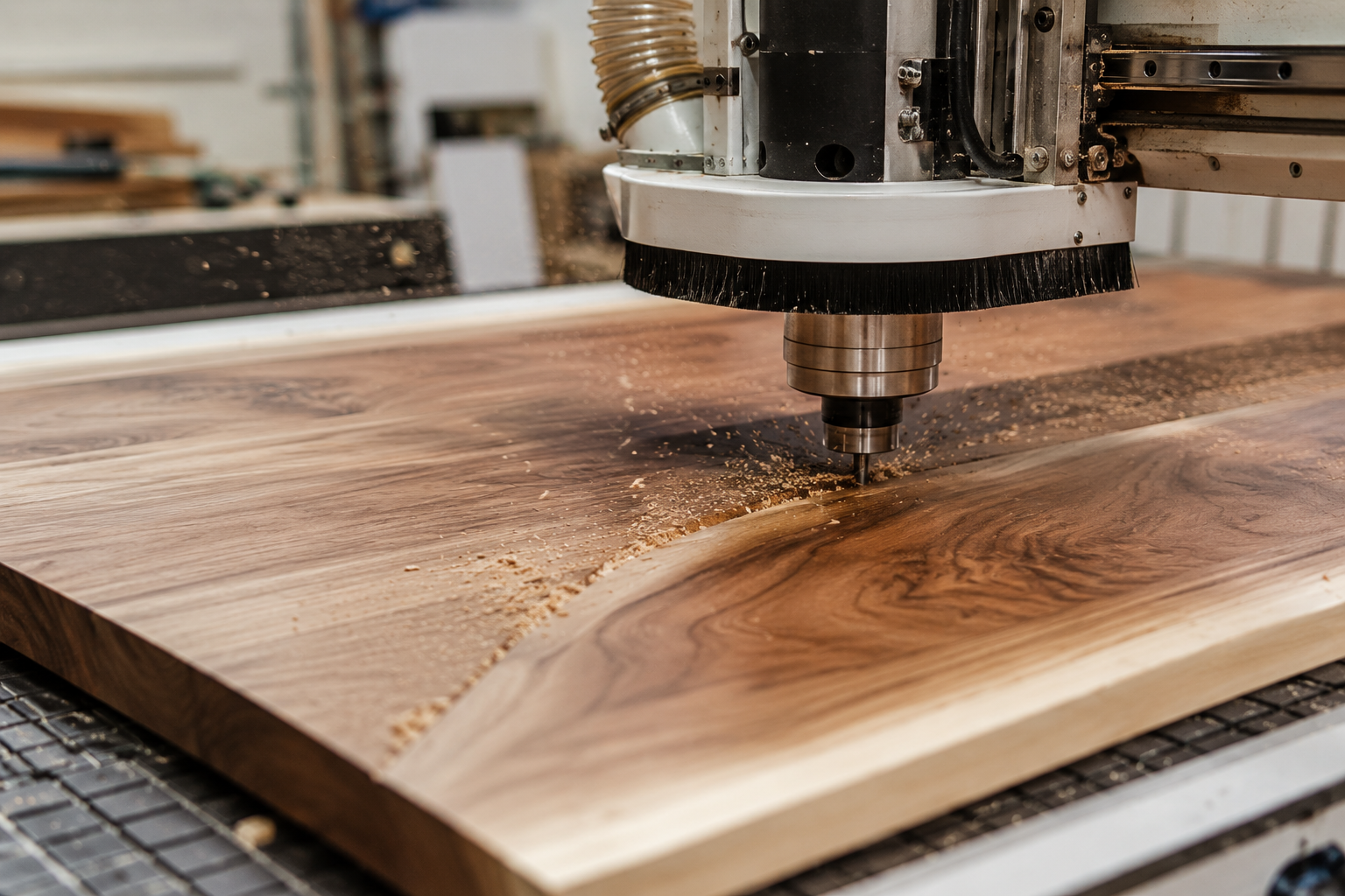 CNC Fräse bei der Holzbearbeitung